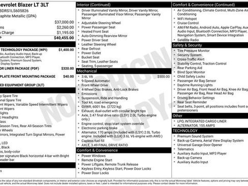 Used 2020 Chevrolet Blazer LT w/ Sound & Technology Package image 10