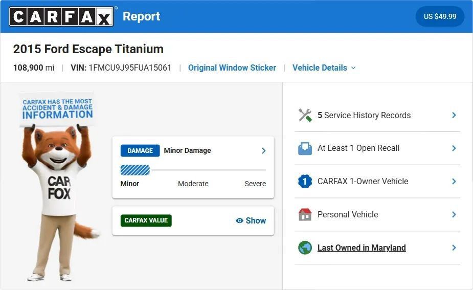 Used 2015 Ford Escape Titanium AWD/4WD image 3