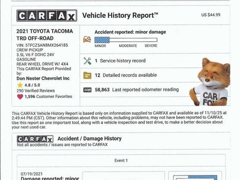 Used 2021 Toyota Tacoma TRD Off-Road image 5