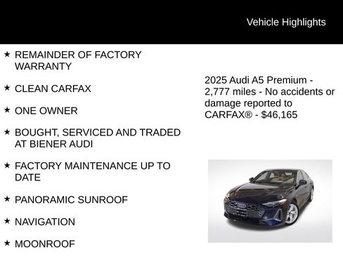 Used 2025 Audi A5 2.0T Premium w/ Convenience Package image 9