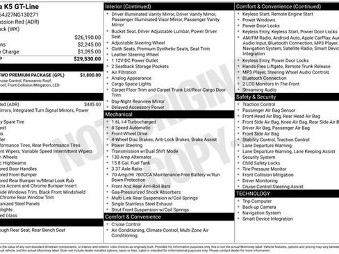 Certified 2022 Kia K5 GT-Line w/ GT-Line FWD Premium Package image 24