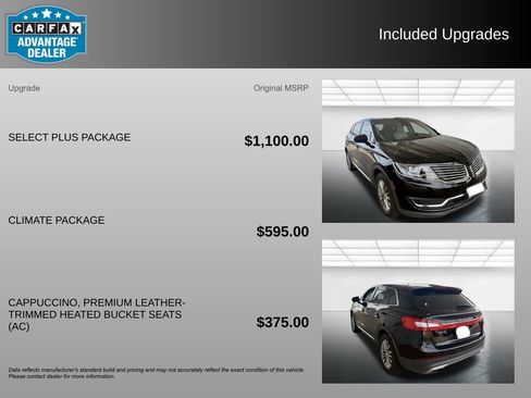 Used 2016 Lincoln MKX Select w/ Select Plus Package FWD image 3