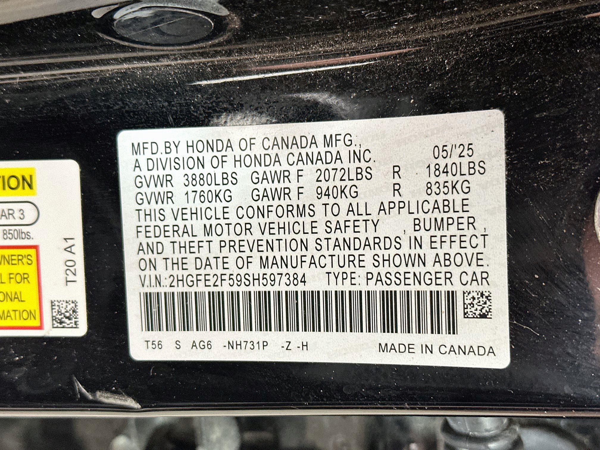 Certified 2025 Honda Civic Sport image 29