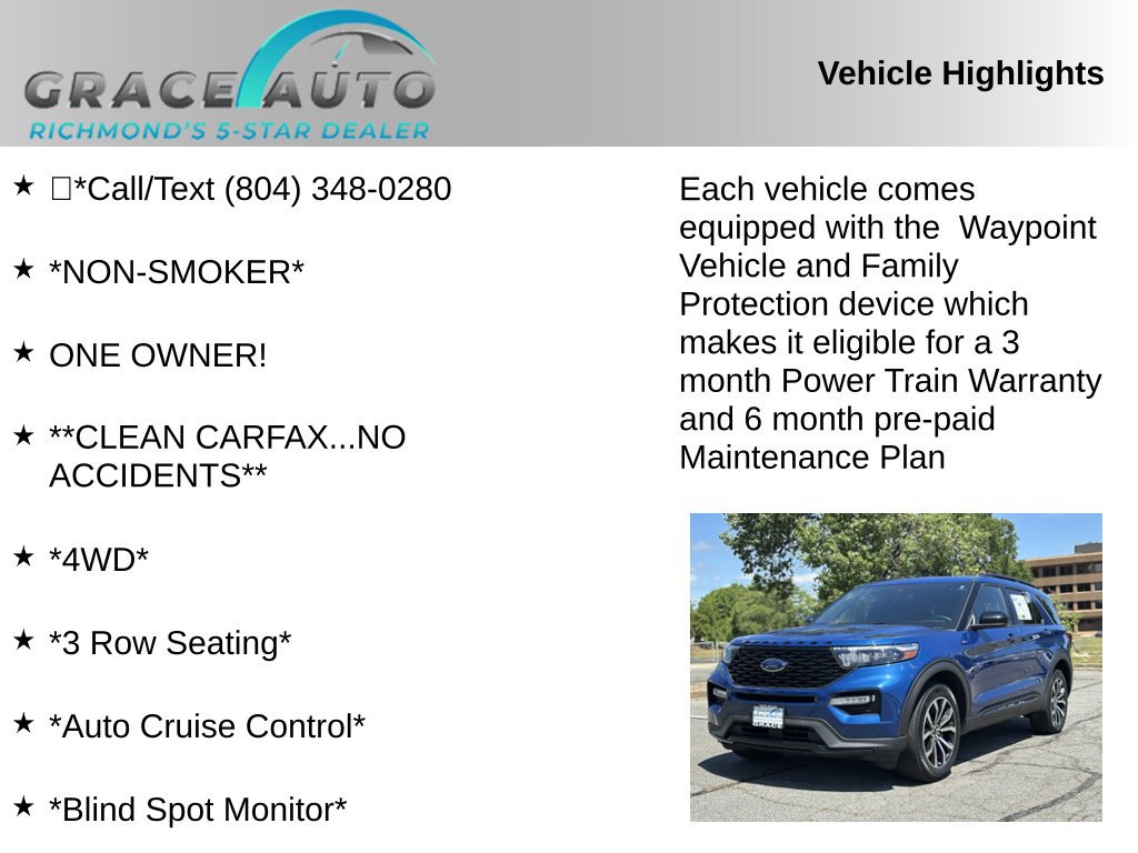 Used 2022 Ford Explorer ST-Line w/ Class IV Trailer Tow Package AWD/4WD image 2