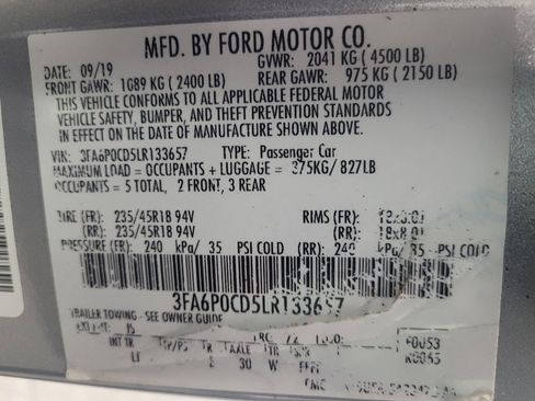 Used 2020 Ford Fusion SEL image 33