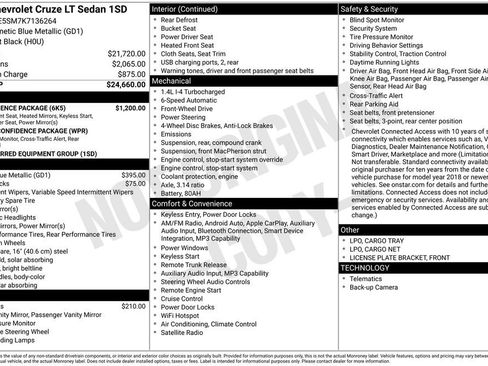 Used 2019 Chevrolet Cruze LT w/ Convenience Package image 10