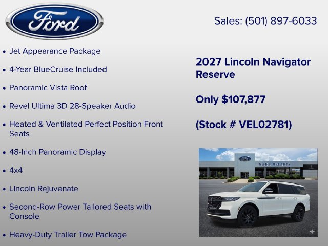 New 2027 Lincoln Navigator Reserve w/ Jet Appearance Package AWD/4WD image 6