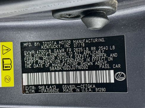 Used 2018 Lexus ES 350 w/ Navigation System Package FWD image 12