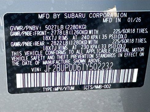 New 2026 Subaru Outback Limited image 42