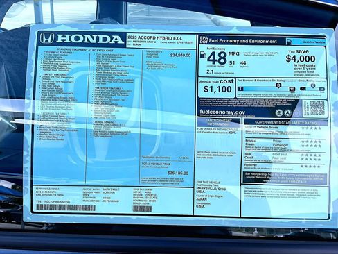 New 2025 Honda Accord EX-L image 18