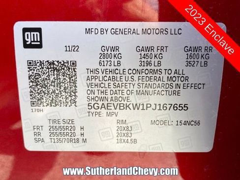Used 2023 Buick Enclave Premium w/ Experience Buick Package AWD/4WD image 56