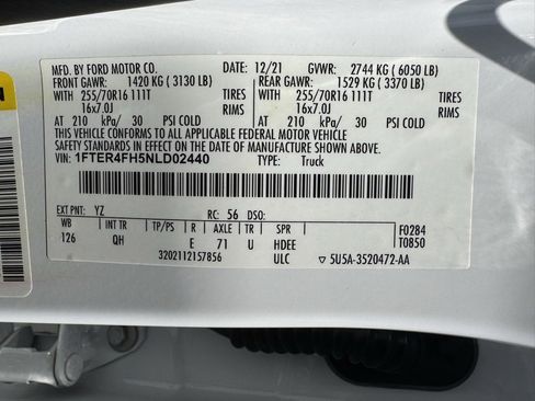 Used 2022 Ford Ranger XL w/ Equipment Group 101A High image 40