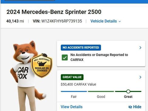 Used 2024 Mercedes-Benz Sprinter 2500 image 2