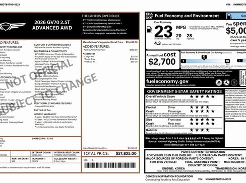 Certified 2026 Genesis GV70 2.5T Advanced image 3