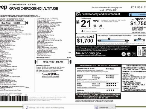 Used 2018 Jeep Grand Cherokee Altitude image 5