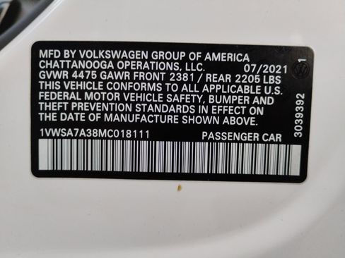 Used 2021 Volkswagen Passat 2.0T SE image 82