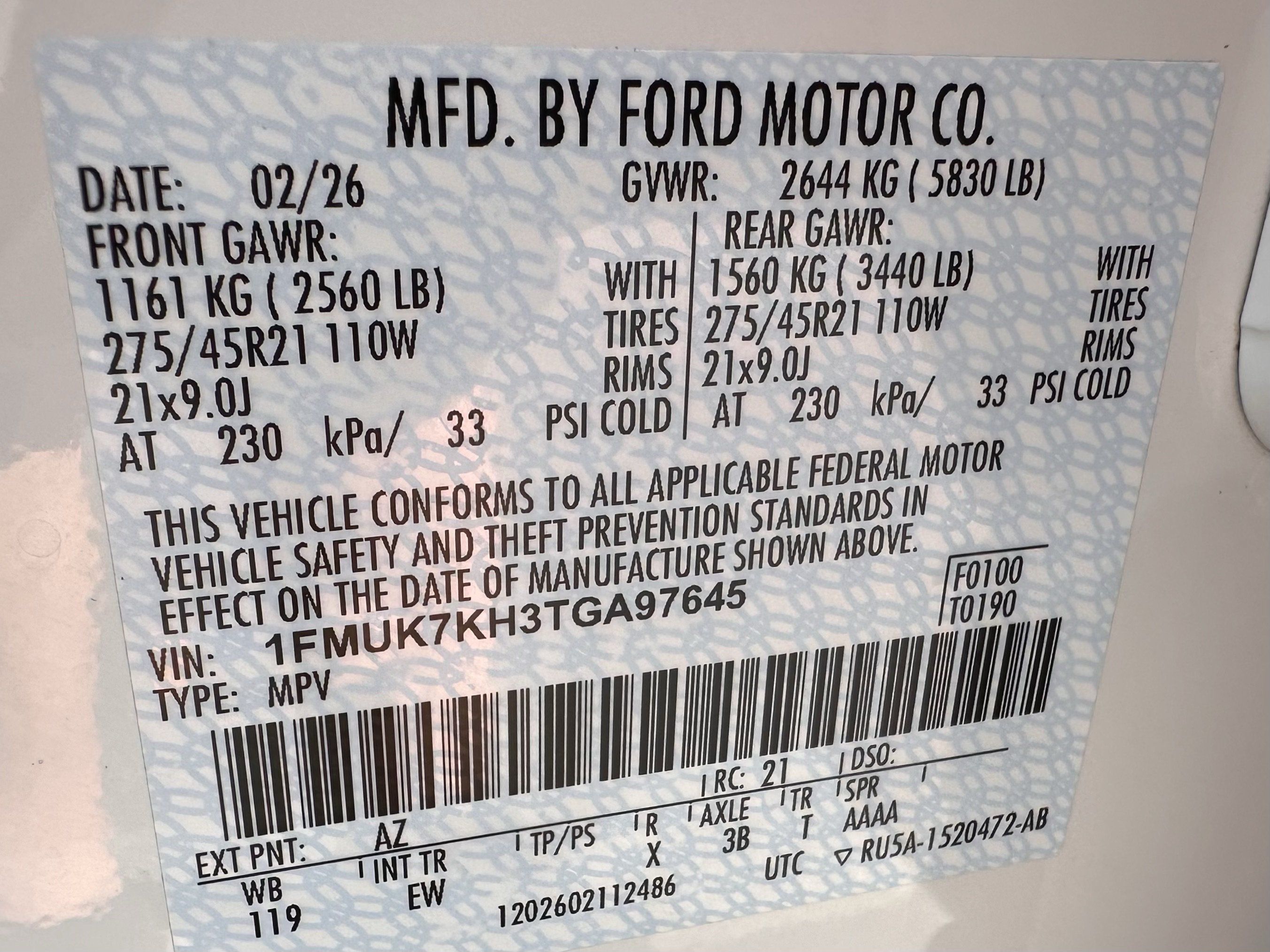 Used 2026 Ford Explorer ST-Line w/ ST-Line Street Pack RWD image 29