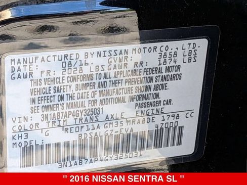 Used 2016 Nissan Sentra SL FWD image 40