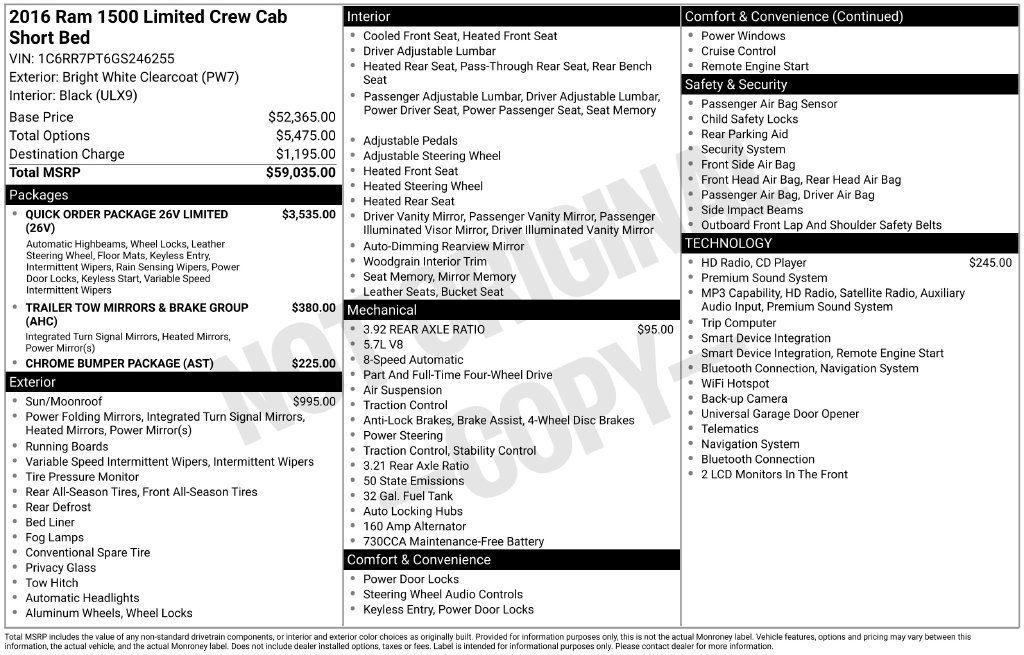 Used 2016 RAM 1500 Limited AWD/4WD image 39