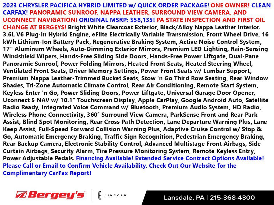 Used 2023 Chrysler Pacifica Limited FWD image 2
