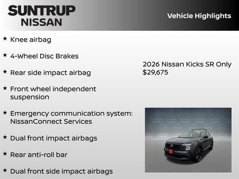 New 2026 Nissan Kicks SR w/ SR Premium Package FWD image 16