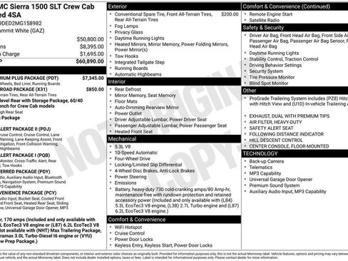 Used 2021 GMC Sierra 1500 SLT w/ SLT Premium Plus Package AWD/4WD image 46