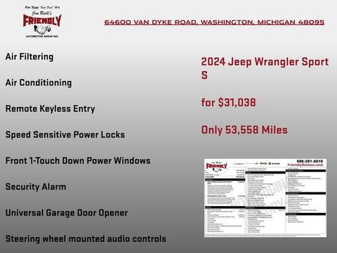 Used 2024 Jeep Wrangler Unlimited Sport AWD/4WD image 7