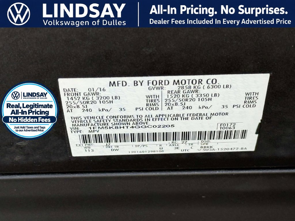 Used 2016 Ford Explorer Platinum AWD/4WD image 29