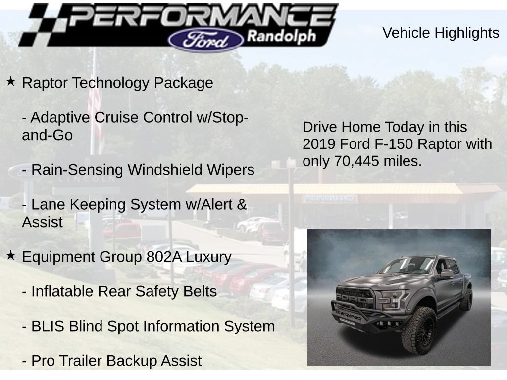 Used 2019 Ford F150 Raptor w/ Equipment Group 802A Luxury AWD/4WD image 8