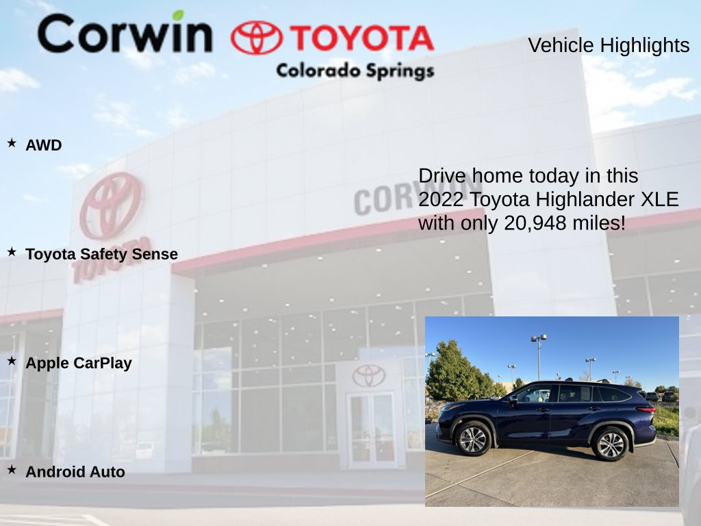 Used 2022 Toyota Highlander XLE AWD/4WD image 7