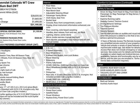 Used 2022 Chevrolet Colorado W/T w/ Custom Special Edition RWD image 5