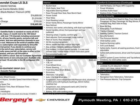 Used 2012 Chevrolet Cruze LS image 15