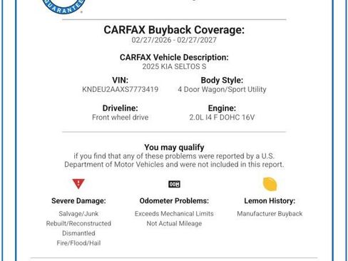 Used 2025 Kia Seltos S image 2