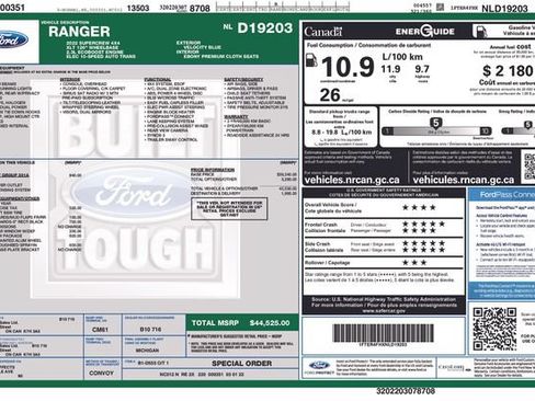 Used 2022 Ford Ranger XLT w/ Equipment Group 301A Mid AWD/4WD image 4