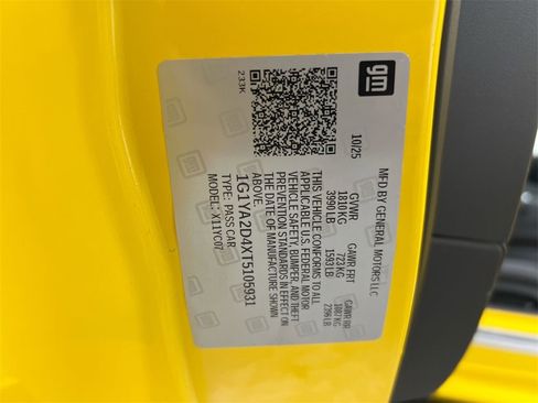 New 2026 Chevrolet Corvette Stingray Coupe w/ Battery Protection Package image 27