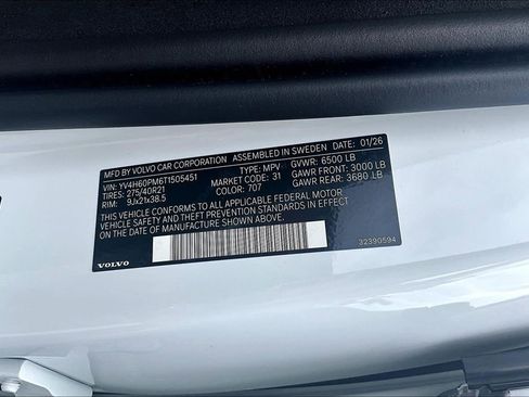 New 2026 Volvo XC90 T8 Ultra w/ Lounge Package AWD/4WD image 36