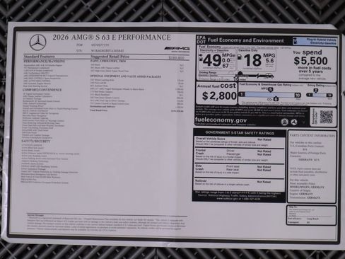 New 2026 Mercedes-Benz S 63 AMG S image 9