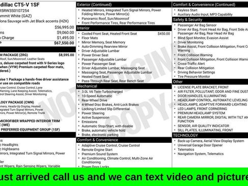 Used 2025 Cadillac CT5 V w/ Platinum Package RWD image 1