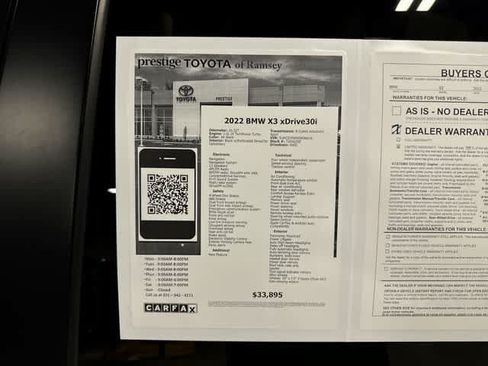 Used 2022 BMW X3 xDrive30i w/ Convenience Package AWD/4WD image 13
