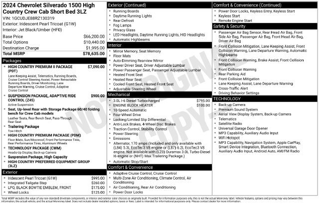 Used 2024 Chevrolet Silverado 1500 High Country AWD/4WD image 25