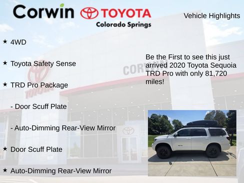 Used 2020 Toyota Sequoia TRD Pro AWD/4WD image 4
