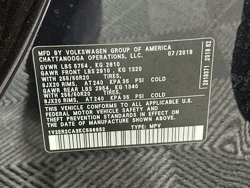 Used 2019 Volkswagen Atlas SEL FWD image 12
