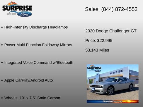 Used 2020 Dodge Challenger GT w/ Driver Convenience Group AWD/4WD image 18