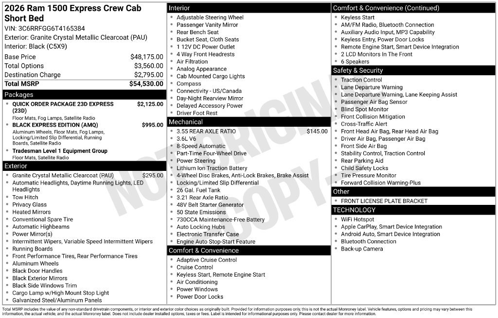 New 2026 RAM 1500 Express AWD/4WD image 28