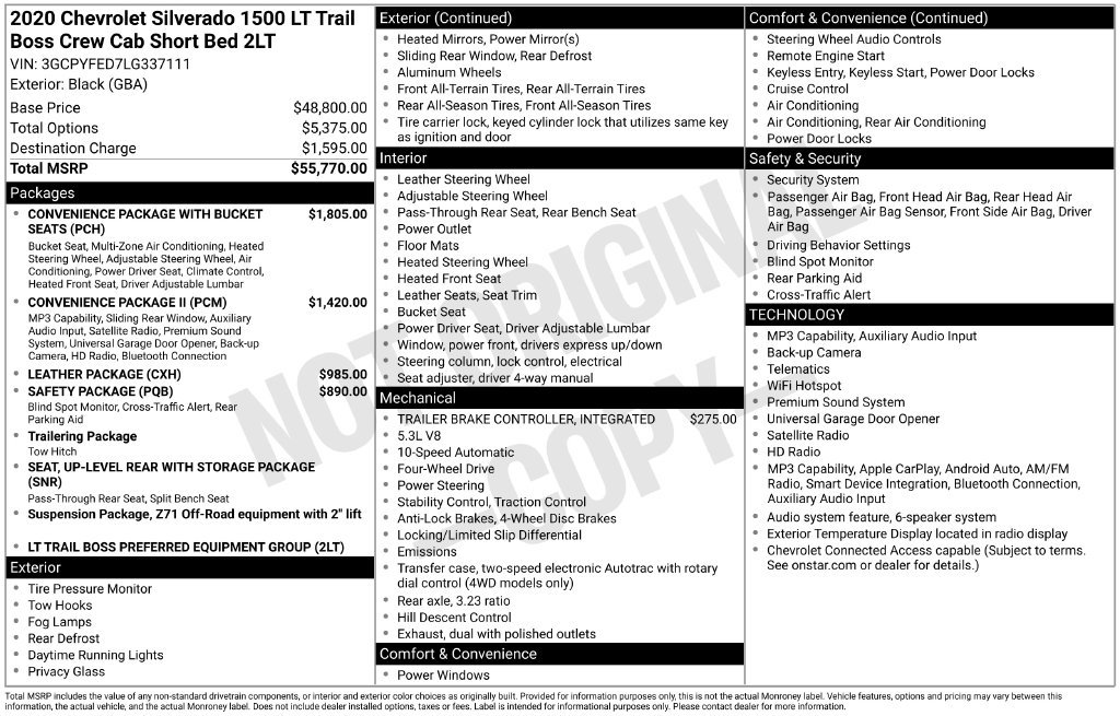 Used 2020 Chevrolet Silverado 1500 LT Trail Boss AWD/4WD image 39