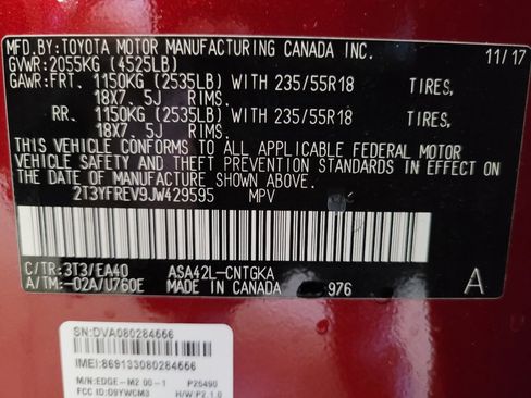 Used 2018 Toyota RAV4 Limited FWD image 33