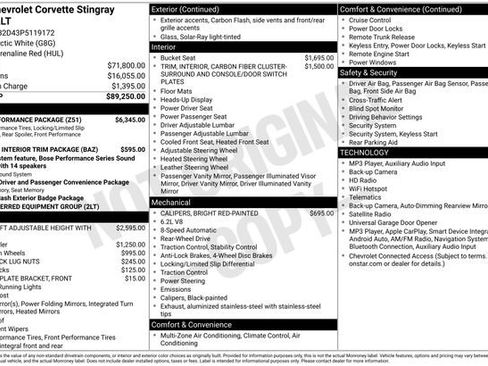 Used 2023 Chevrolet Corvette Stingray Preferred Cpe w/ Z51 Performance Package RWD image 11