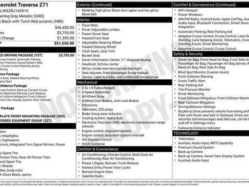 Certified 2024 Chevrolet Traverse Z71 w/ Enhanced Driving Package AWD/4WD image 35