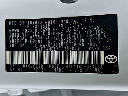 Used 2026 Toyota Corolla LE image 12