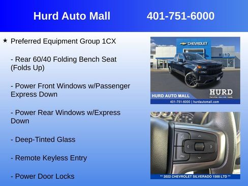 Certified 2022 Chevrolet Silverado 1500 Custom w/ LPO, Blackout Package image 6